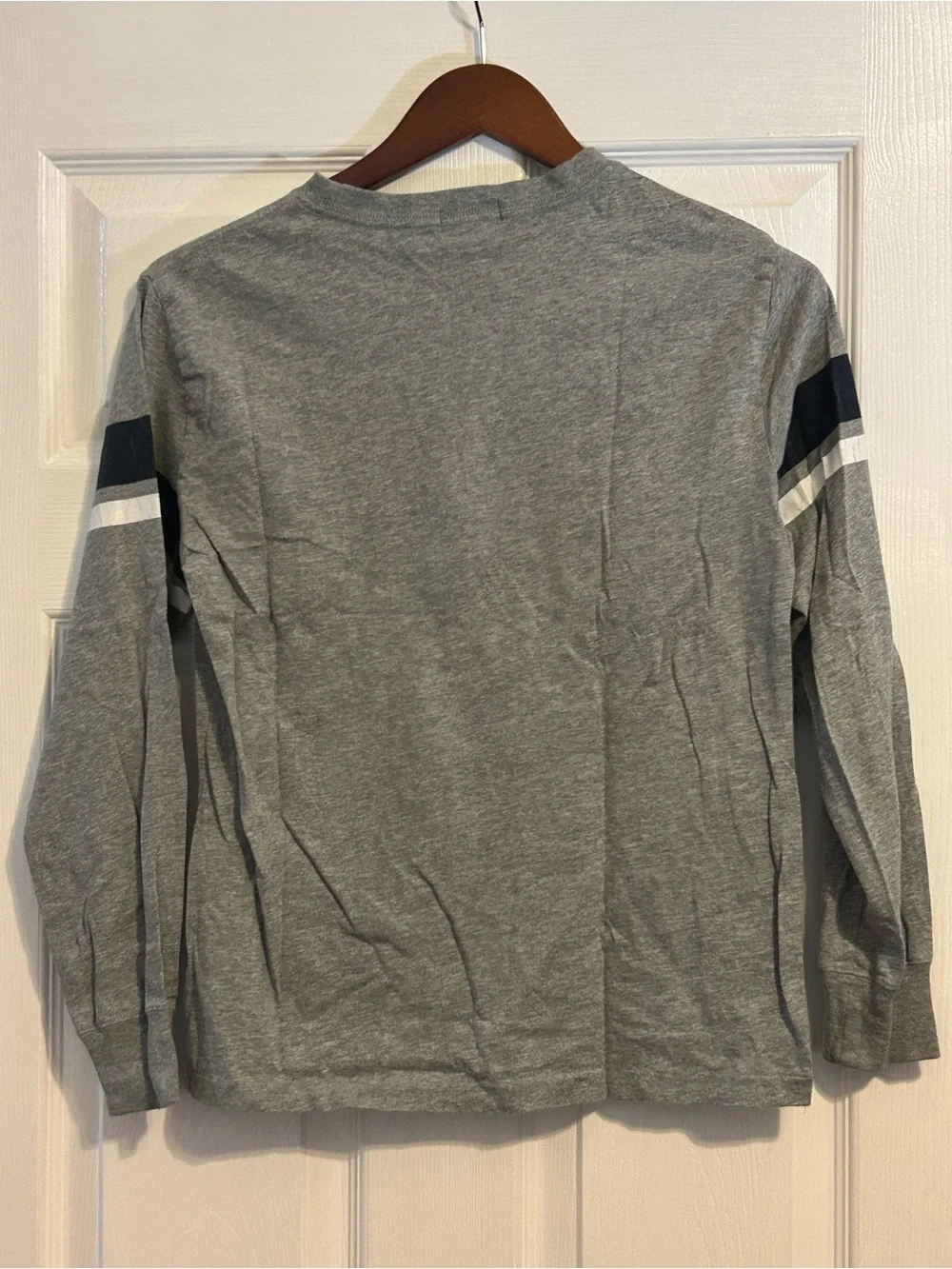 Ralph Lauren Grey Long-Sleeve Crew with Red RL 67 Logo